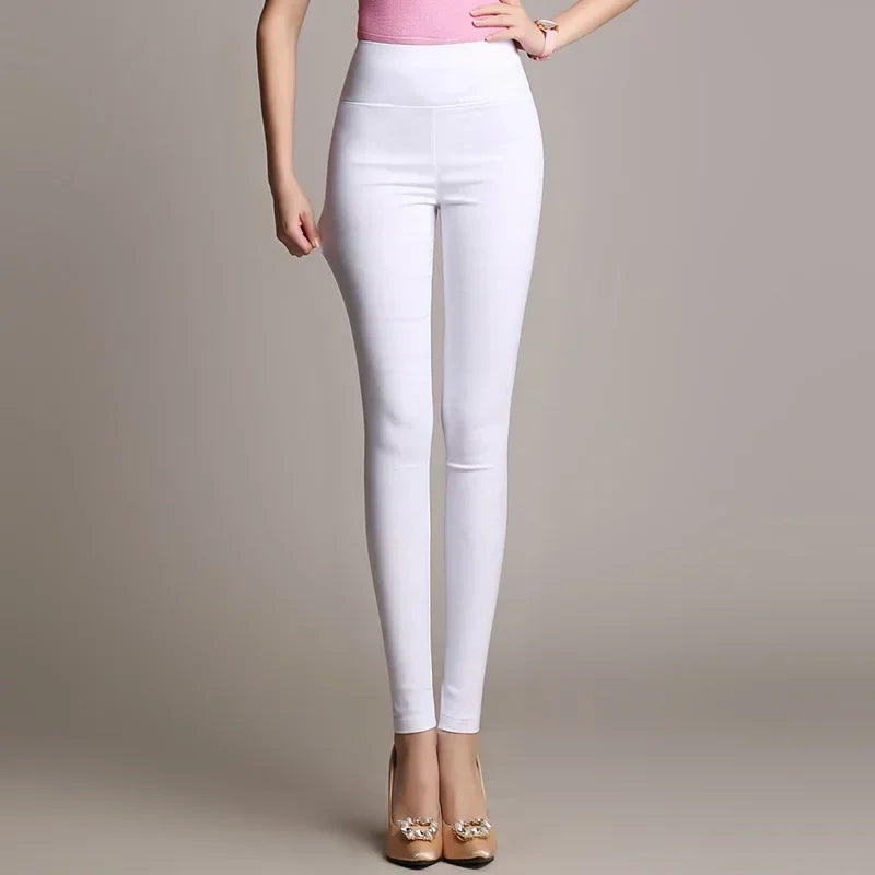 Women’s Winter Pants – Candy Color High Waist Skinny Elastic Trousers | S-6XL Pencil Pants Fashion 15 Colors