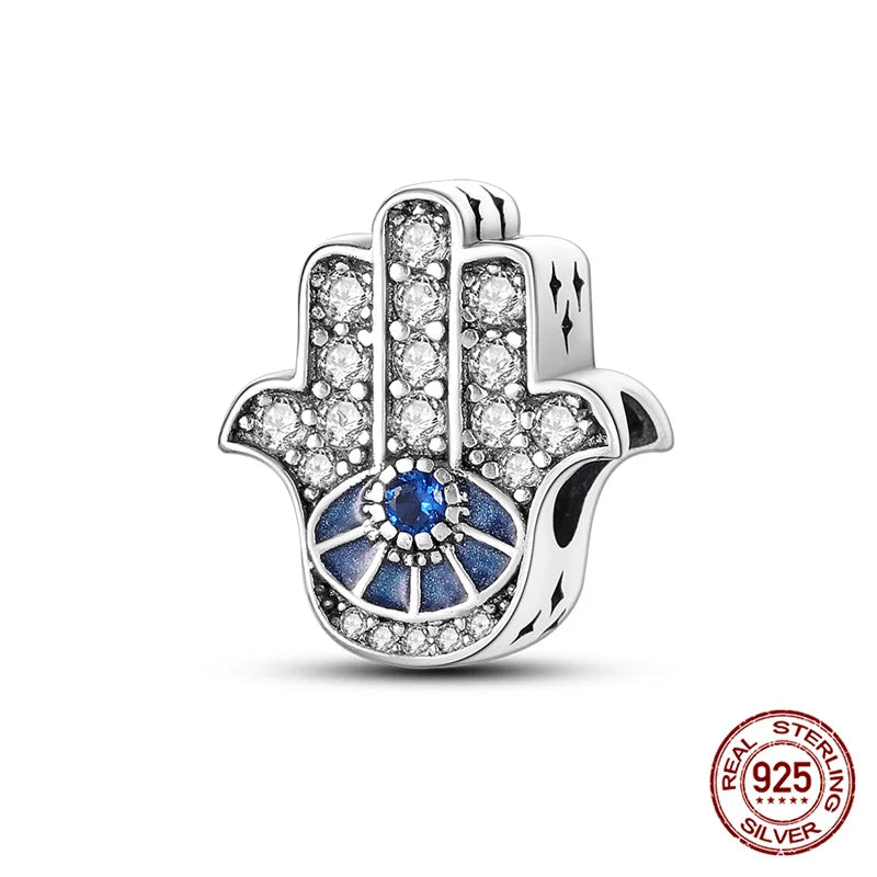 925 Sterling Silver Blue Zircon Evil Eye Charm | Original Devil Eye Series Bead Fits Pandora Bracelet – Women’s DIY Jewelry Gift