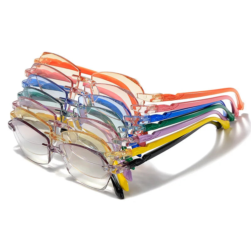 New Diamond Cut High Definition Reading Glasses – Men & Women Far-Sighted Hyperopia Eyewear | Classic Rimless Presbyopia Eyeglasses
