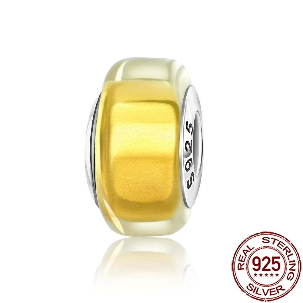 2025 New 925 Sterling Silver Colorful Murano Glass Beads | Fit Original Pandora Bracelet & Necklace DIY Jewelry