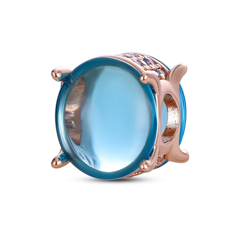 925 Sterling Silver Colorful Charms – Rose, Crown, Rainbow & Heart Dangle Beads Fit Pandora Bracelet & Necklace