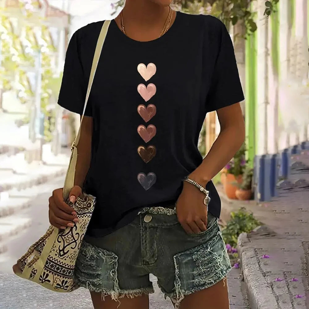 Summer Butterfly Dandelion 3D Print T-Shirt Women – Y2K Streetwear Casual O-Neck Short Sleeve Tee