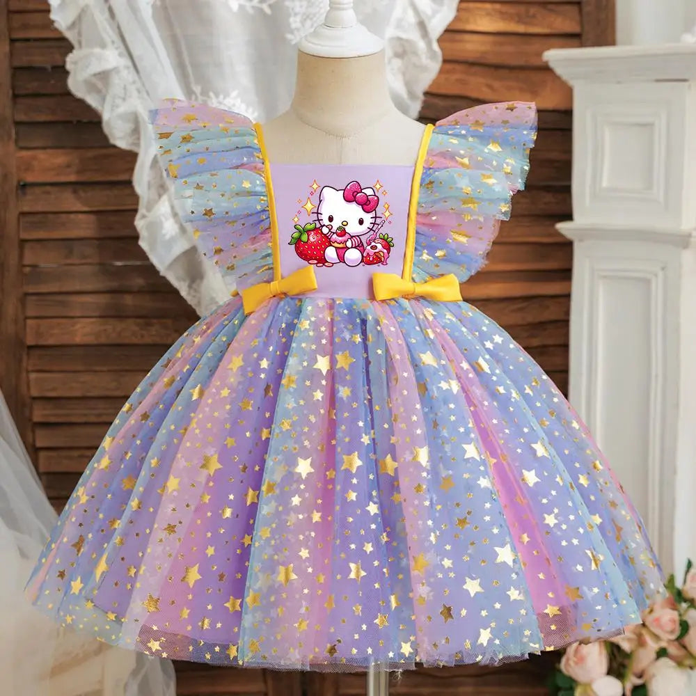 Hello Kitty Baby Princess Dress – Girls Birthday & Christmas Party Sleeveless Tulle Tutu Dress for 1-5Y