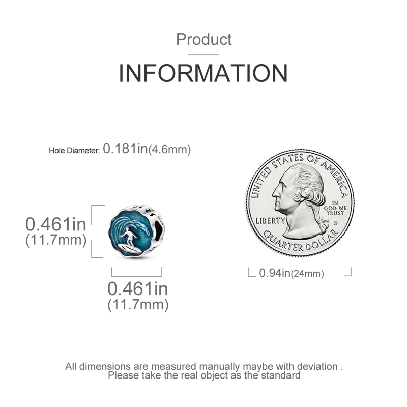 925 Sterling Silver Summer Ocean Collection Charms | Dangle Beads for Women Lover DIY Fine Jewelry Gift