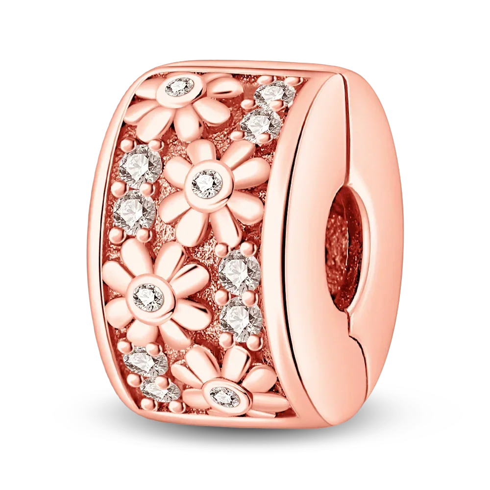 925 Sterling Silver Golden Heart Lock & Birthday Candle Charm | Fit Original Pandora Bracelet DIY Jewelry