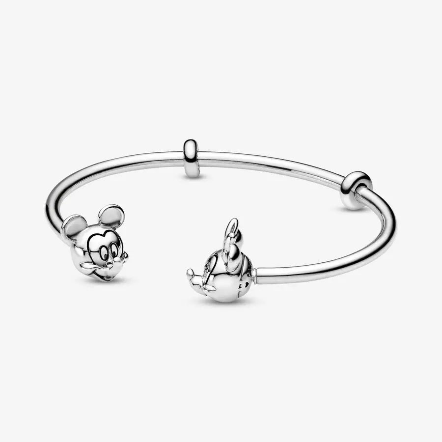 Minnie Mickey Snowman 925 Sterling Silver Charm Bracelet for Women | DIY Jewelry Gift