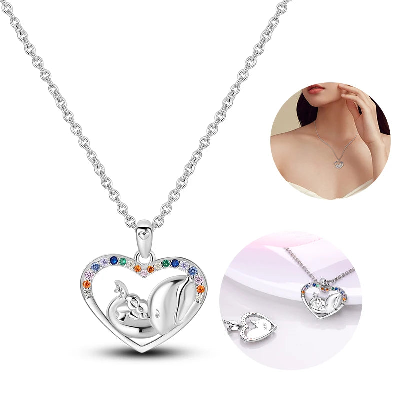 925 Sterling Silver Heart-Shaped Pearl Pendant Necklace | Elegant Women’s Jewelry Birthday Gift