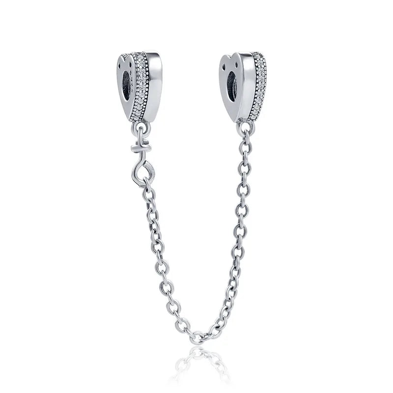 925 Sterling Silver Butterfly, Moon & Life Tree Safety Chain | Fits Original Bracelet DIY Jewelry Accessory