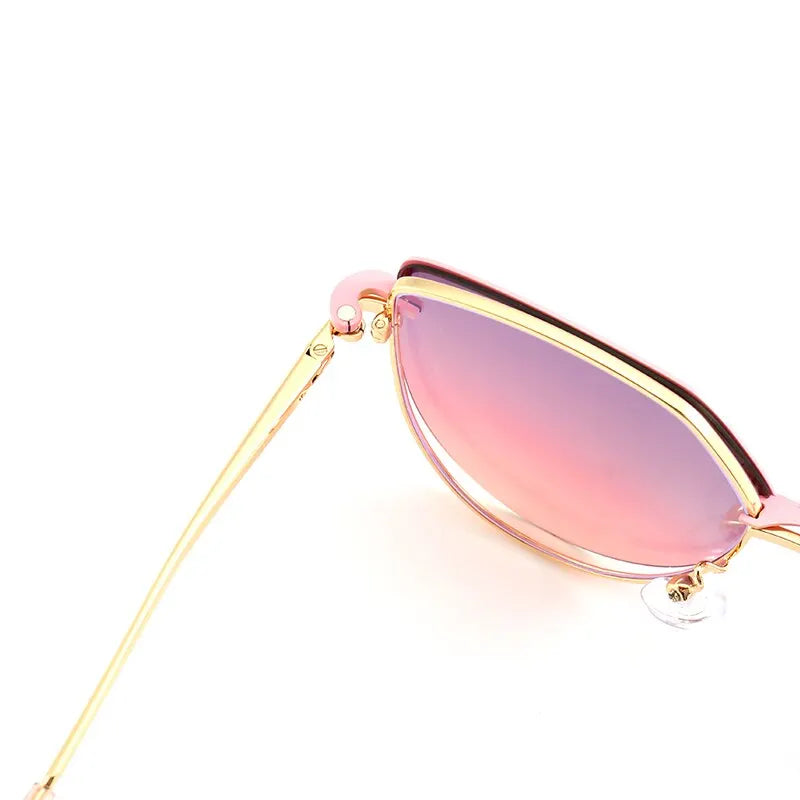 Cat Eye Flip-On Sunglasses for Women – Anti Blue Light Eyeglass Frames with Polarized Magnetic Clip | Ladies Fashion Computer Eyeglasses 7002