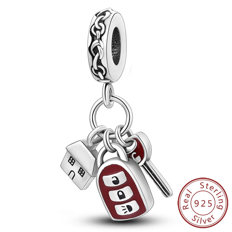 Original 925 Sterling Silver Paris Tower & Travel Charms – DIY Bracelet & Pendant Jewelry