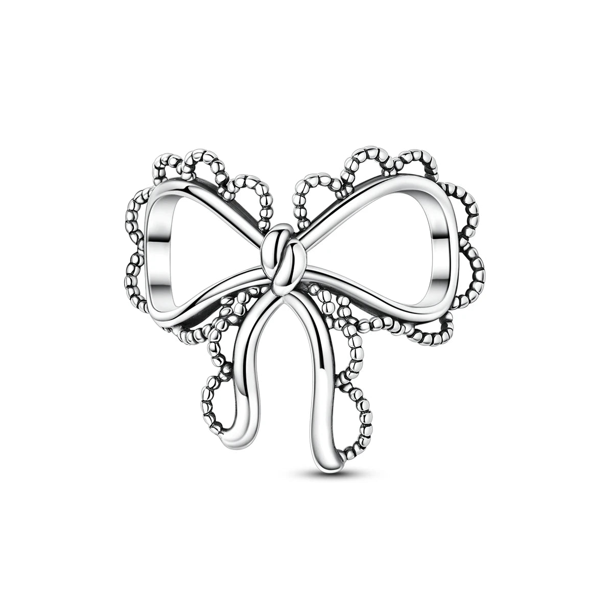 925 Sterling Silver Bow Family Girl Charm Bead | Fit Original Bracelet Pendant DIY Women Jewelry Gift