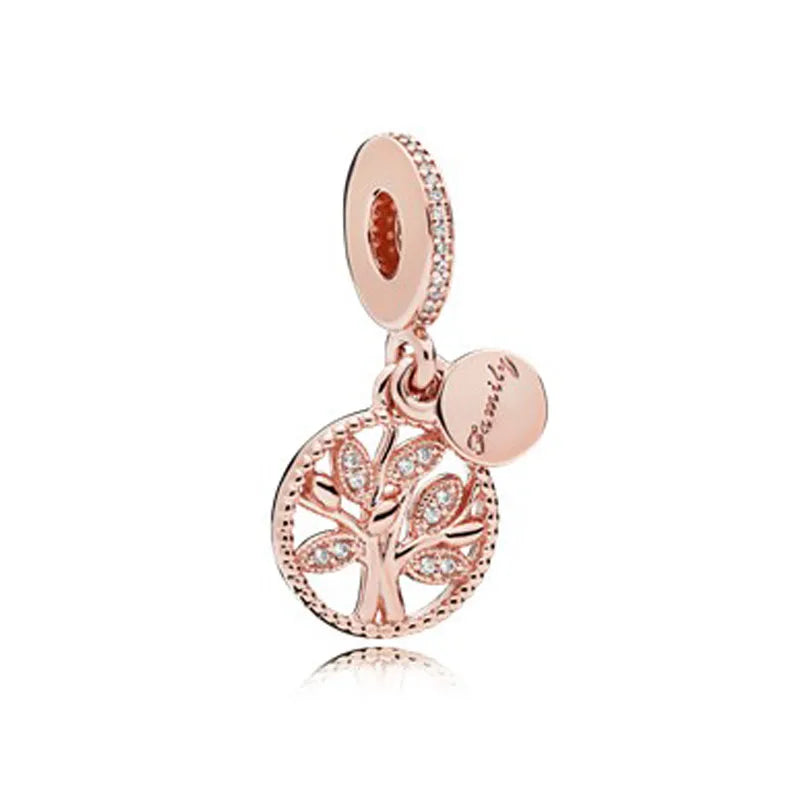 Hot Selling Rose Gold Firefly & Key Pendant Bead | 925 Sterling Silver Charm for Original European Bracelet