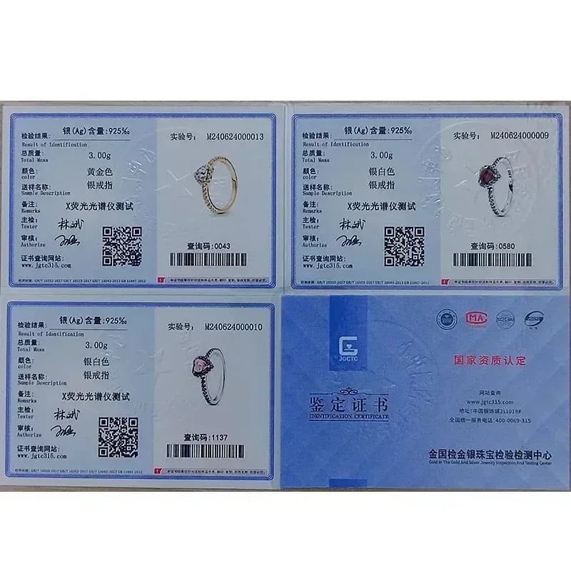 Hot Selling 925 Sterling Silver Gold Heart Circular Ring | Luxury Women’s Jewelry Gift with Elegant Shine