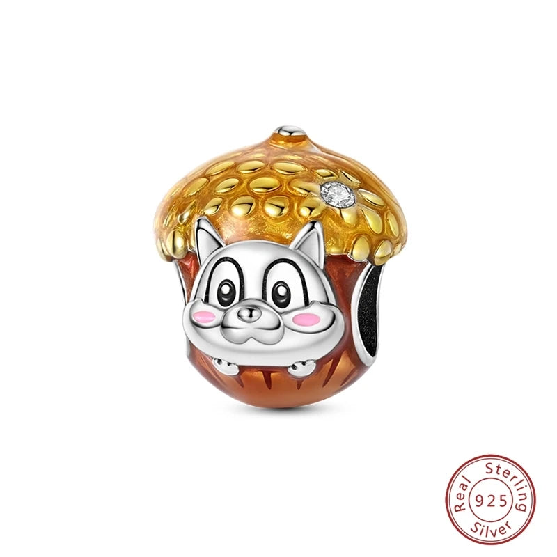 925 Sterling Silver Animal & Love Charms | Cat, Elephant, Bear, Swan & Easter Egg Beads Fit Original 3mm Bracelets DIY Jewelry