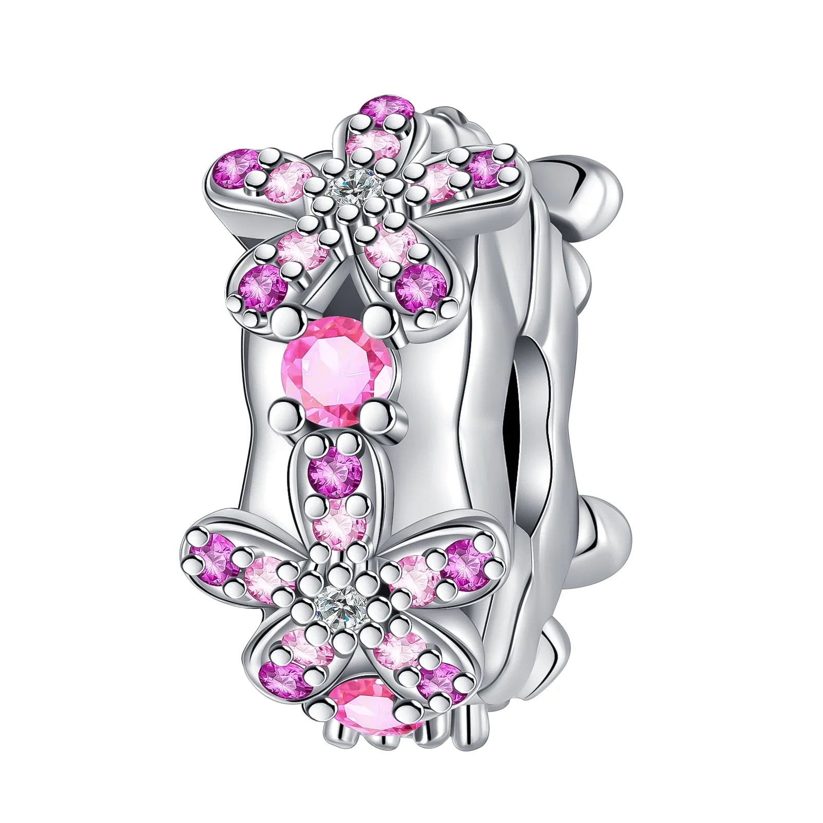 925 Sterling Silver Golden Heart Lock & Birthday Candle Charm | Fit Original Pandora Bracelet DIY Jewelry