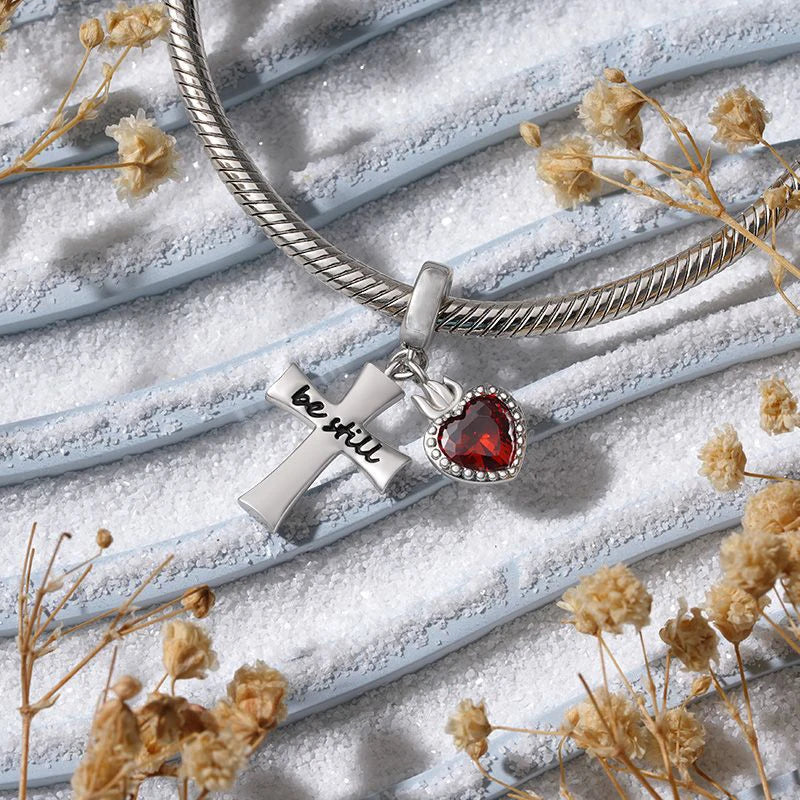 925 Sterling Silver Wine Pot, Cross, Heart & Organ Charms – Fit Pandora Bracelet, DIY Women’s Religious Jewelry