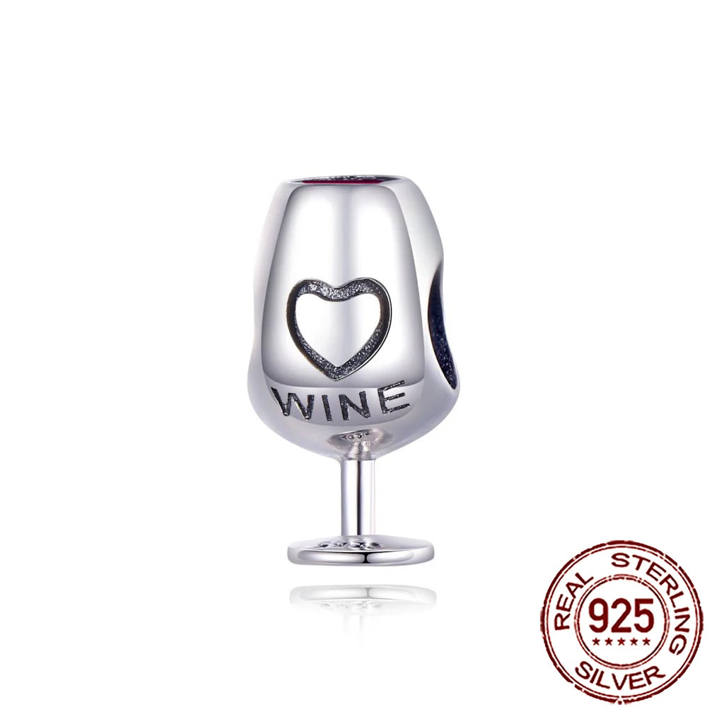 2025 New 925 Sterling Silver Coffee, Cake, Fruit & Burger Charms | Fit Pandora Bracelet & Necklace DIY Jewelry