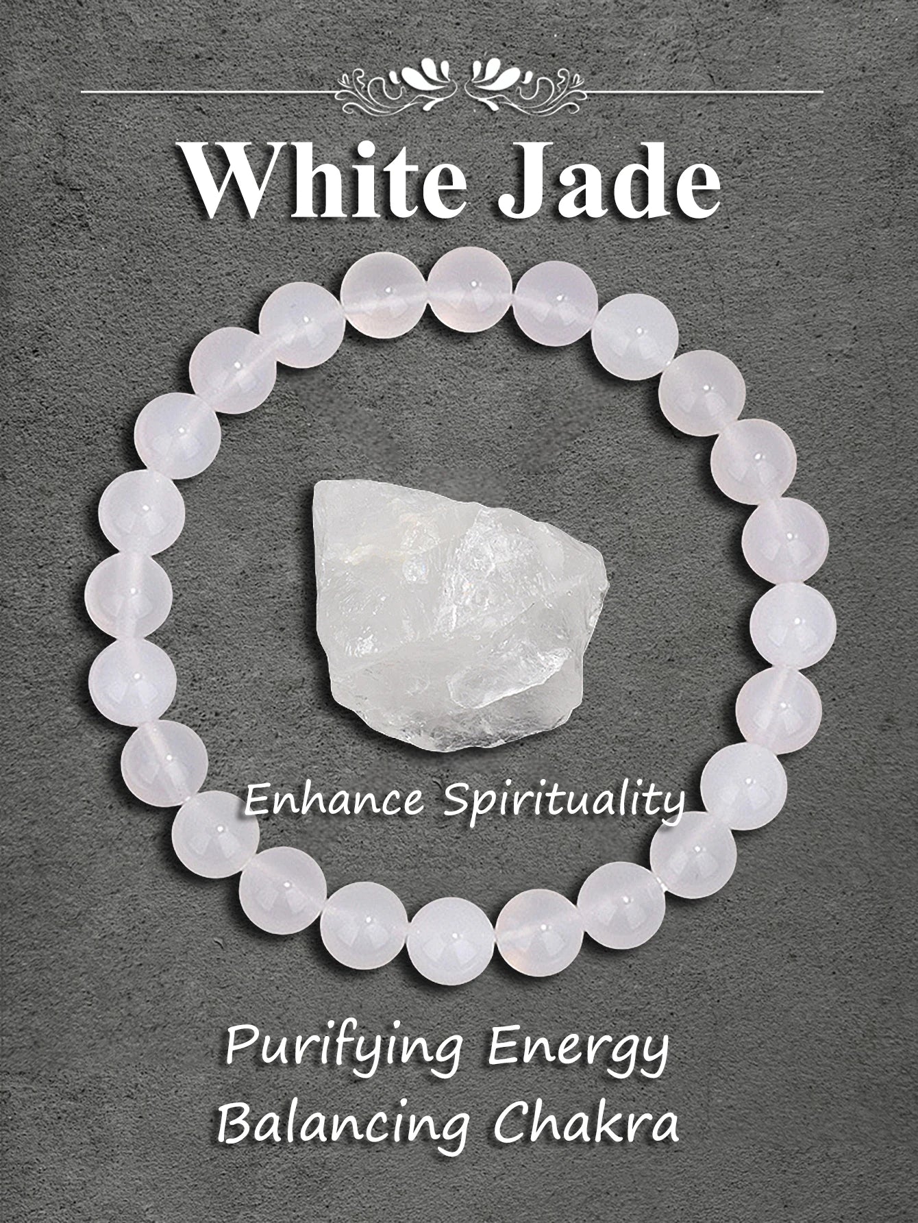 Original Pink Zebra Stone Bead Bracelet – Natural Reiki Healing Crystal Jewelry for Positive Energy & Balance Women Men