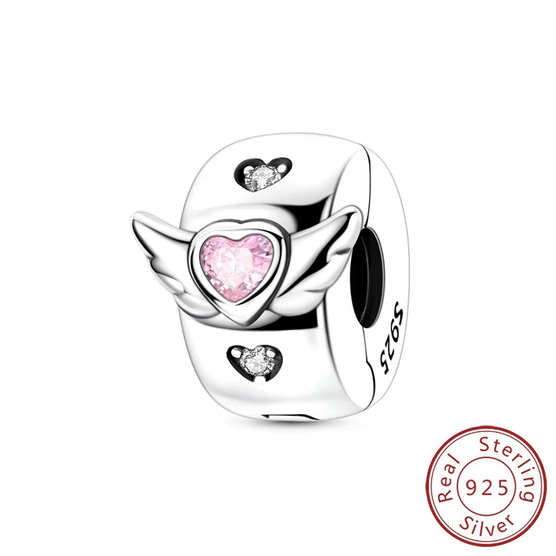 Original 925 Sterling Silver Charms – Mushroom, Unicorn, Wings & Pearl Beads for Women