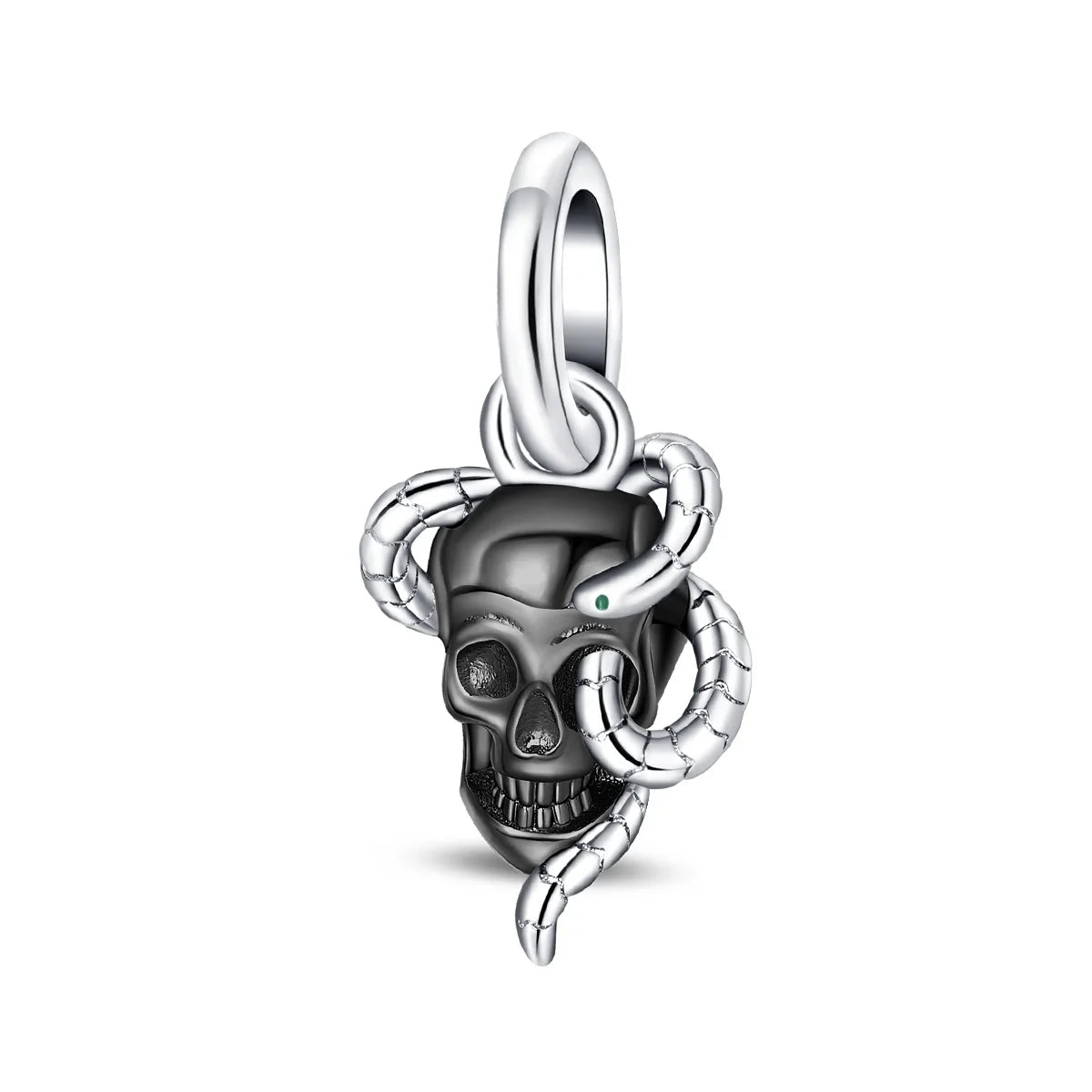 925 Sterling Silver Halloween Skull Bat Pumpkin Charm | Fit Original Bracelet & Necklace DIY Jewelry