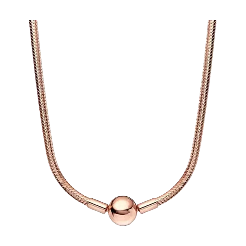 Popular 925 Sterling Silver Three-Color Heart & Ball Necklace | Women’s Exquisite Jewelry Gift