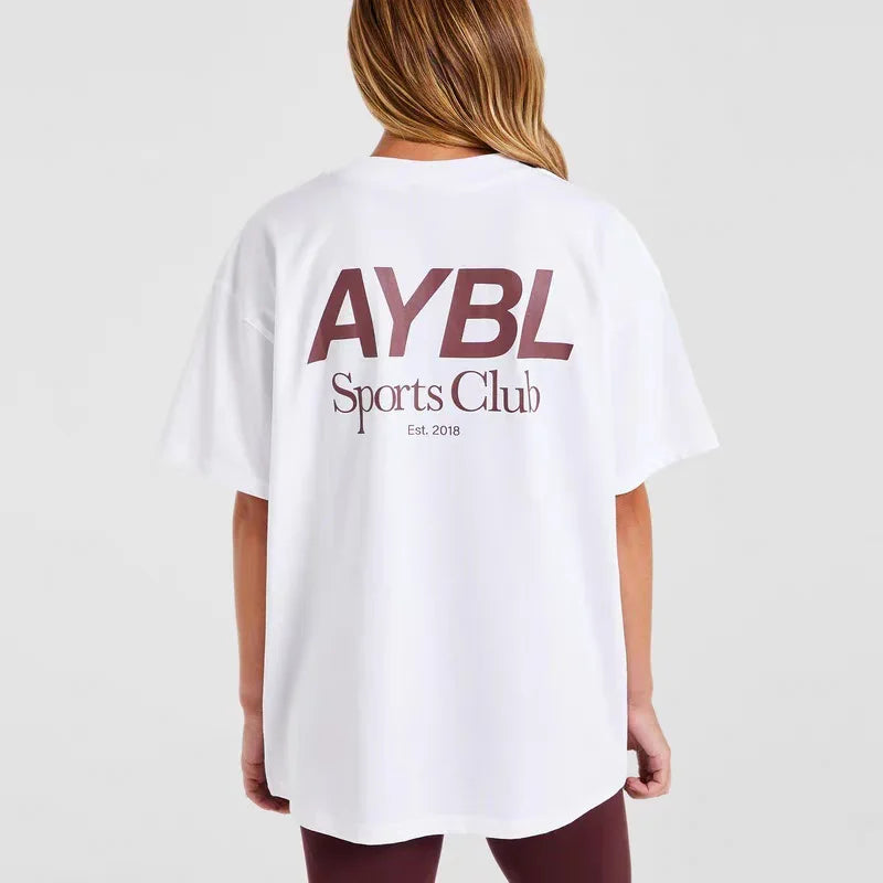 High-Quality Unisex Letter Print Sports T-Shirt – Short Sleeve Crew Neck Top for Men & Women 🌿✨