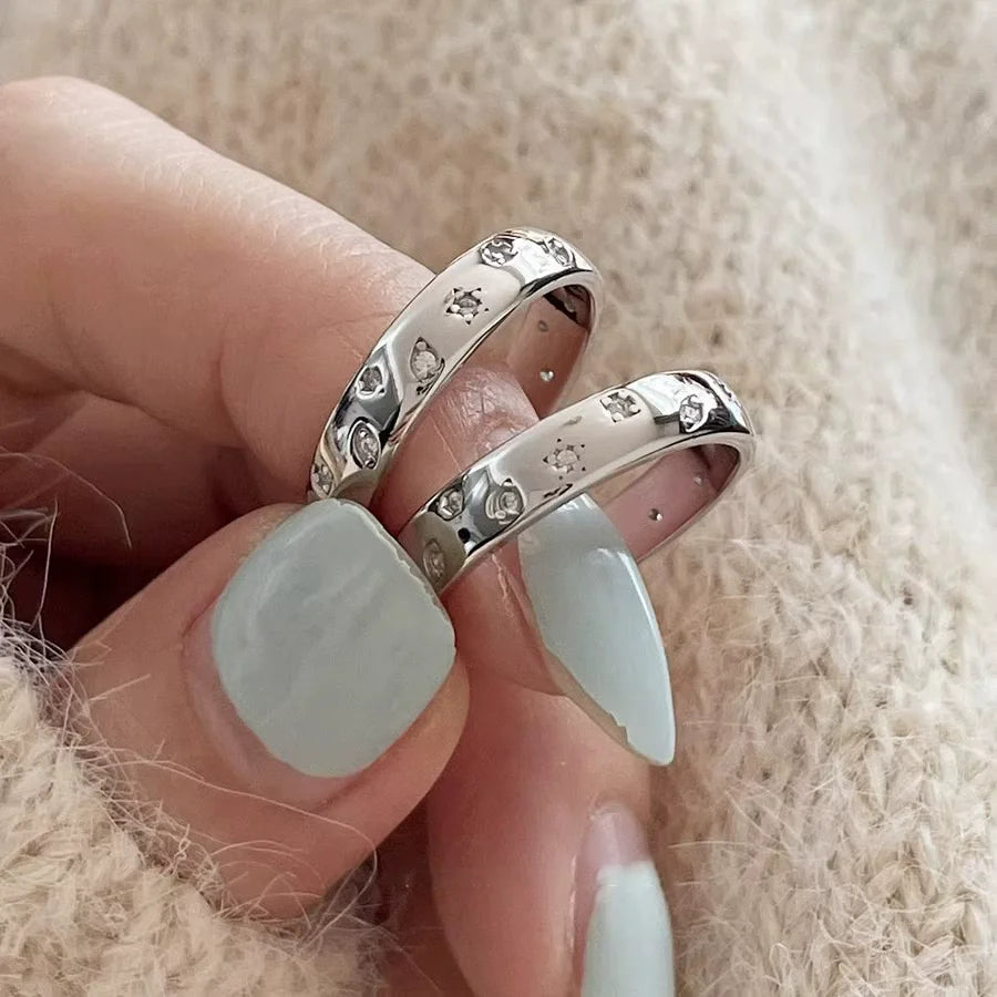 VENTFILLE 925 Sterling Silver Irregular Geometry Ring – Women’s Minimalist Jewelry Gift