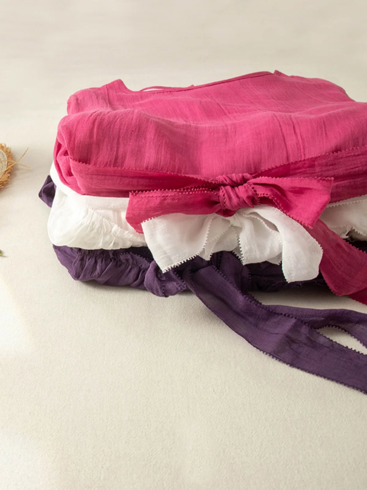 Women’s Summer Lightweight Cotton Dress – Long Sleeve Loose Waist A-Line Retro Dress with Belted Splice