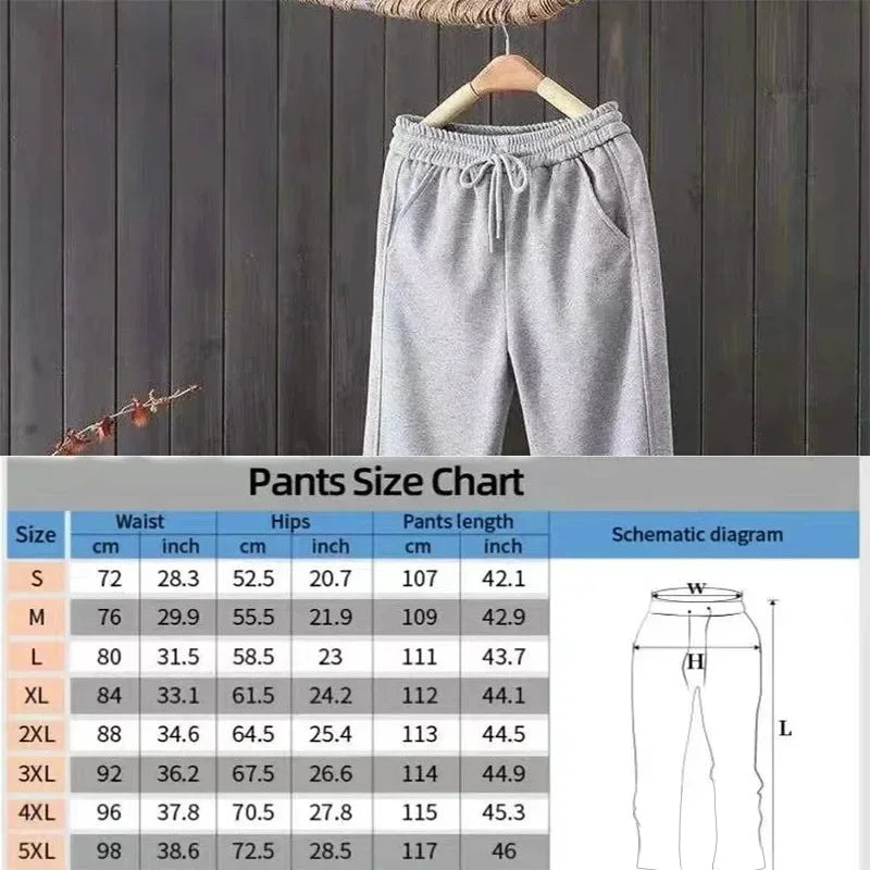 Women’s Casual Wide-Leg Joggers – Elastic Waist Pockets Stretchy Comfort Pants