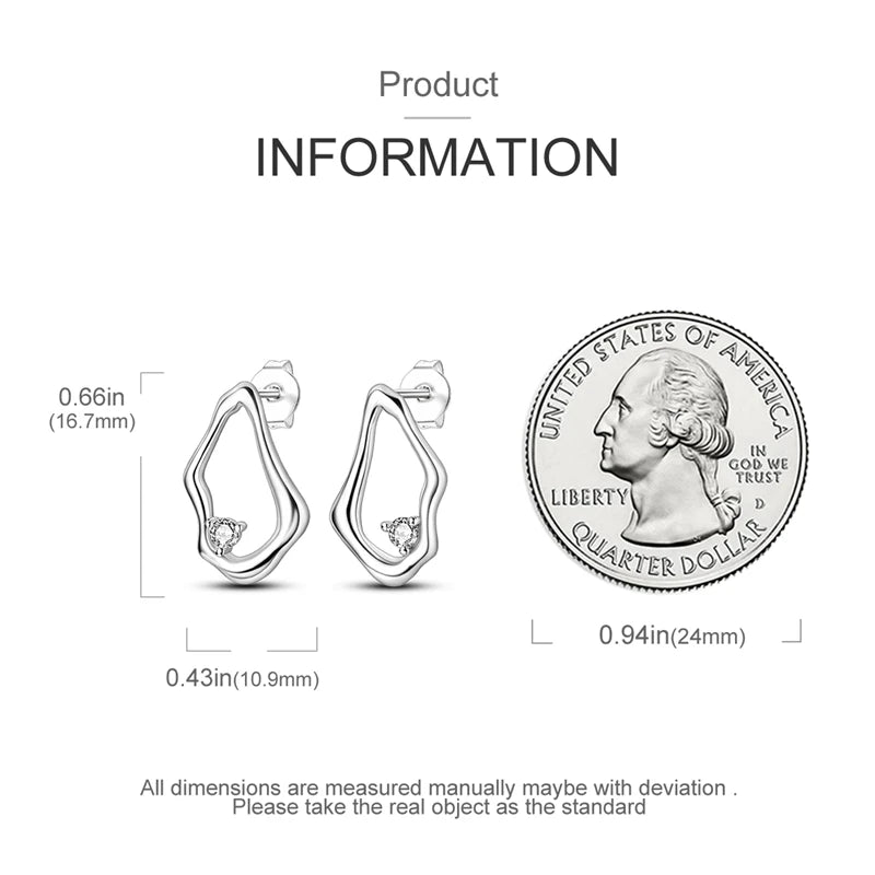 925 Sterling Silver Creative Hoop Earrings | Dangler Charms with Pave CZ for Women