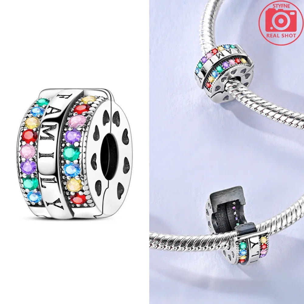 925 Sterling Silver Red Cherry Girl Polka Dot Matryoshka Charms | Bow Beads Fit Original Bracelet DIY Jewelry Gift for Women