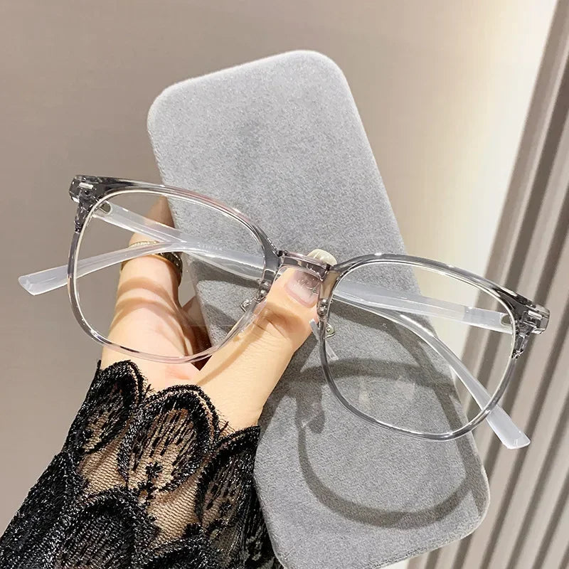 0 to -600 Myopia Large Frame Glasses – Ultra-Light Anti Blue Light Finished Flat Glasses