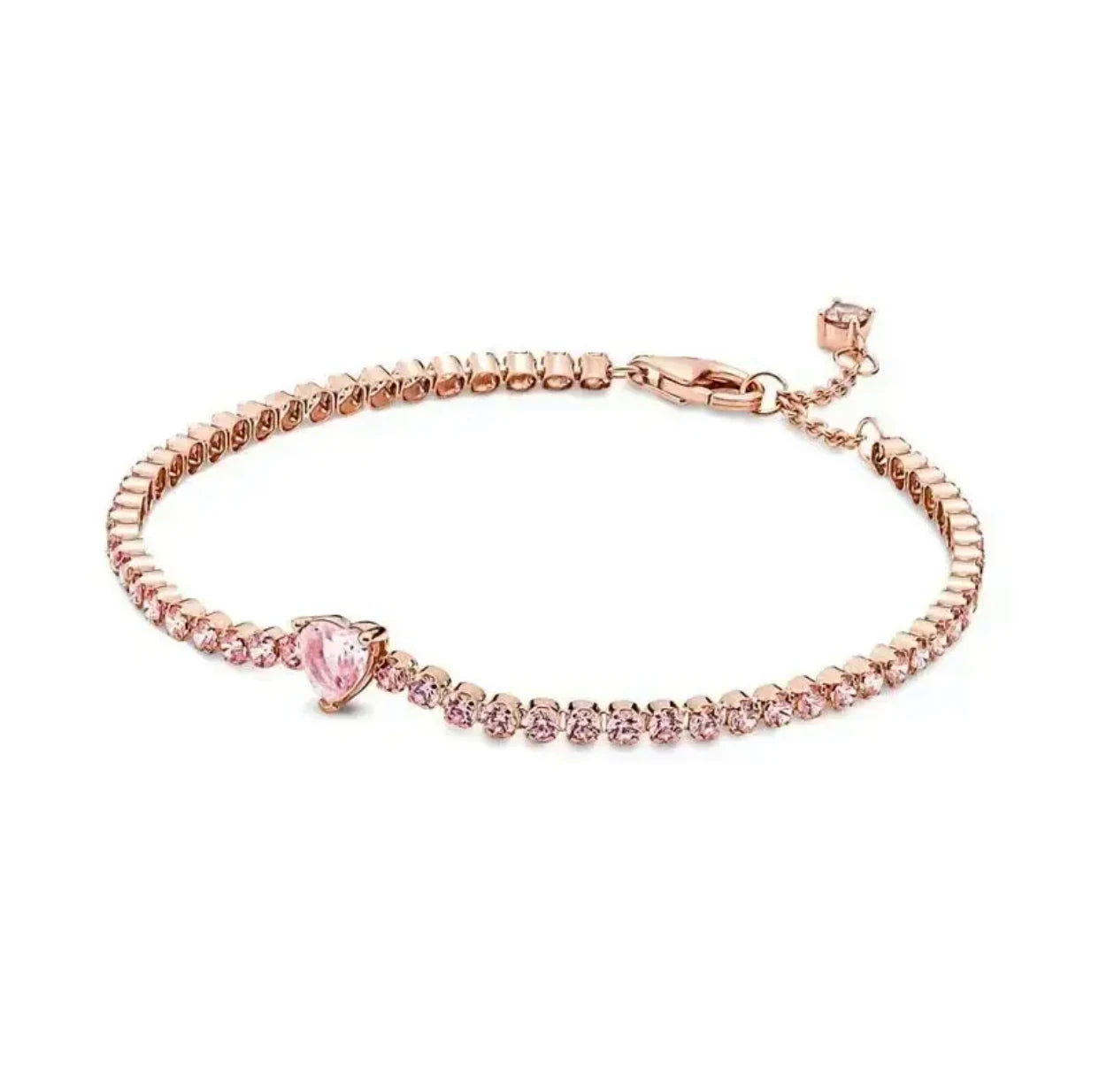 Charming 925 Sterling Silver Tennis Bracelet | DIY Bead Fashion Jewelry Gift