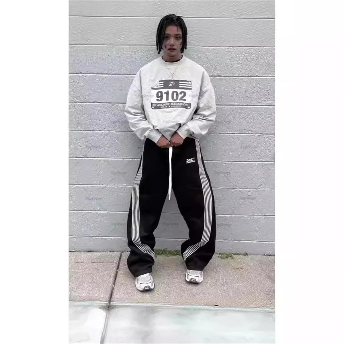 Y2K Camouflage Casual Pants – Embroidered Camo Tactical Jogging Drawstring Sweatpants for Men & Women