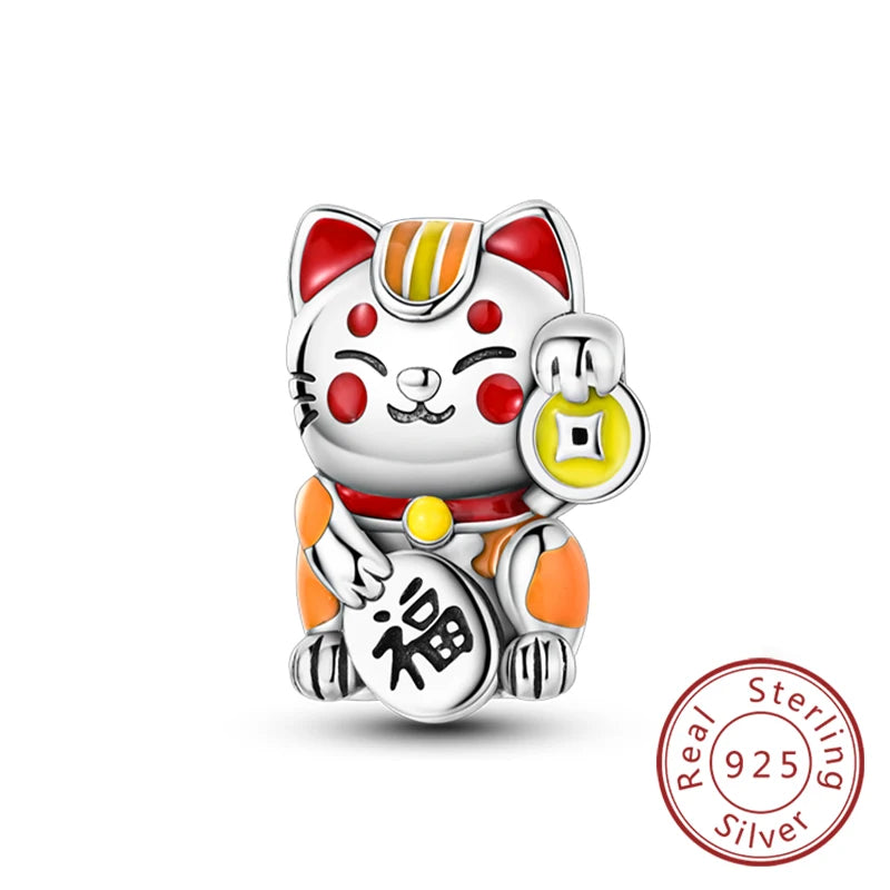 Cute Animal Puppy & Cat Charms | Fit Original 925 Sterling Silver Bracelet – DIY Women’s Fine Jewelry Beads