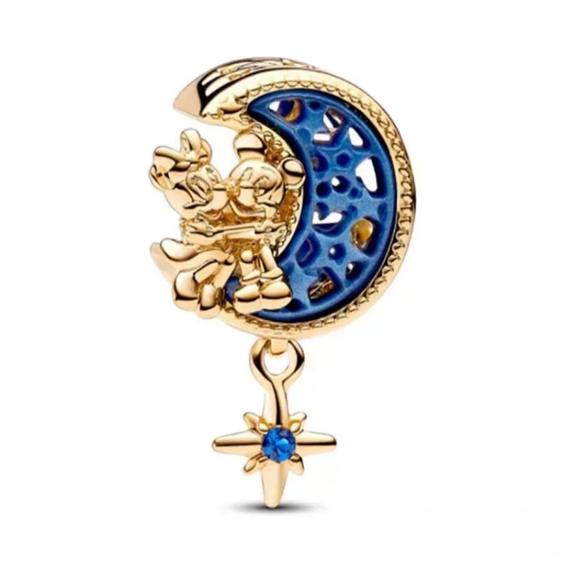 925 Sterling Silver Disney Character Beads – Mickey, Minnie, Princess, Stitch, Iron Man, Spiderman Charms for Pandora Bracelet