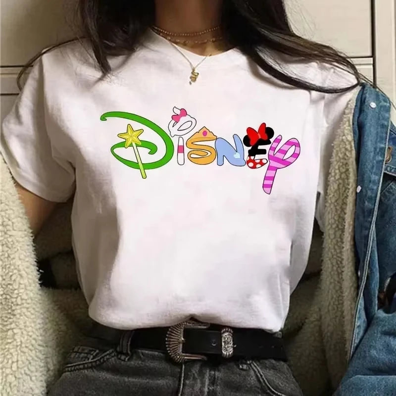 Cute Letter Print Women’s T-Shirt | Y2K Trendy Casual Short Sleeve Summer Top for Girls