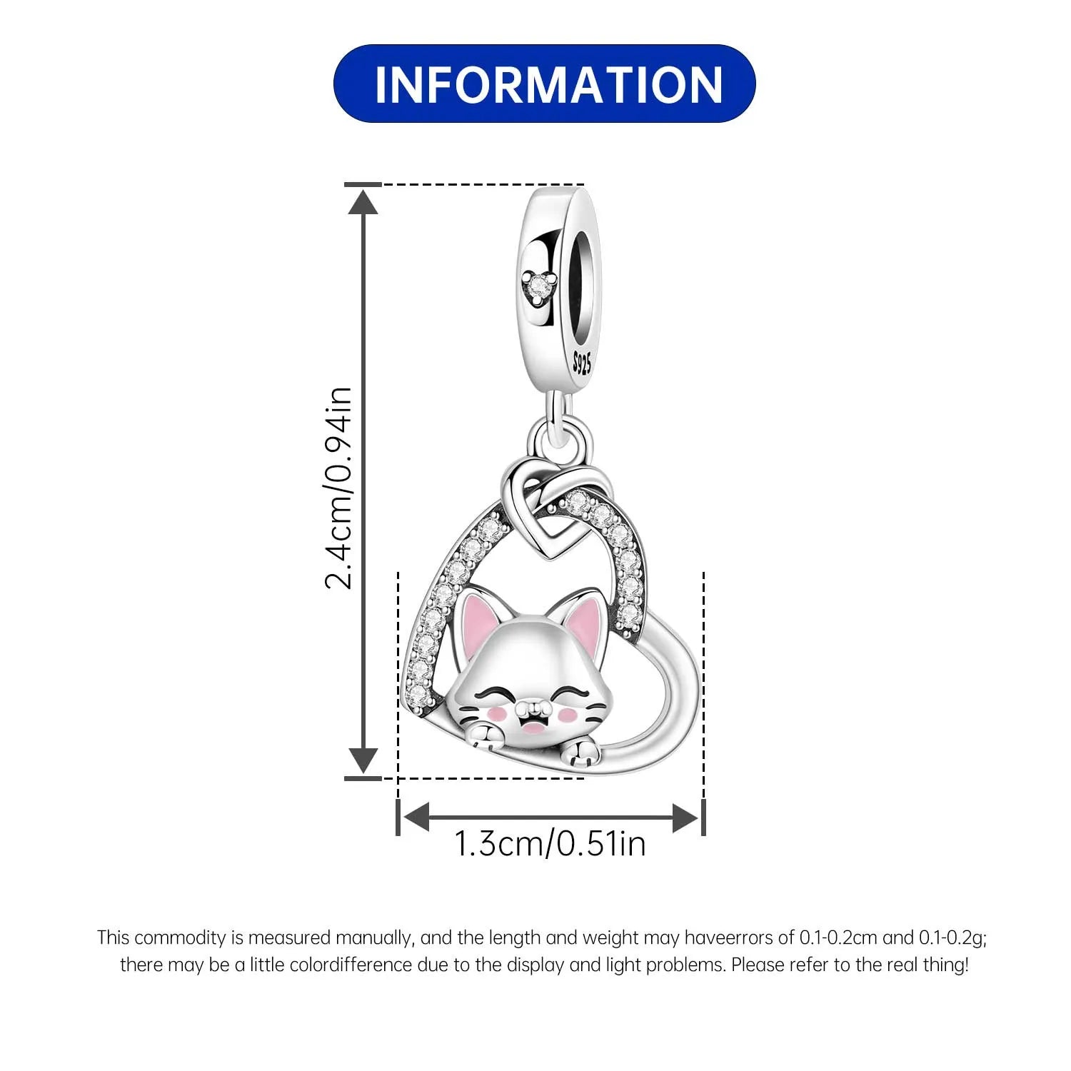 PANPOKI 925 Sterling Silver Cute Mouse Eating Cheese Charm Pendant | Original Bracelet DIY Jewelry Gift for Women