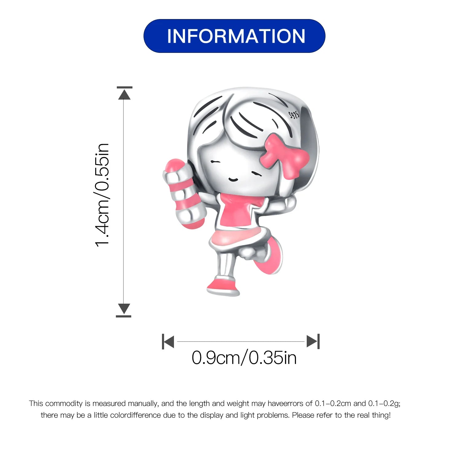 Orstarry 925 Sterling Silver Cartoon Nurse Charm Bead | Cute DIY Bracelet Jewelry Gift for Women