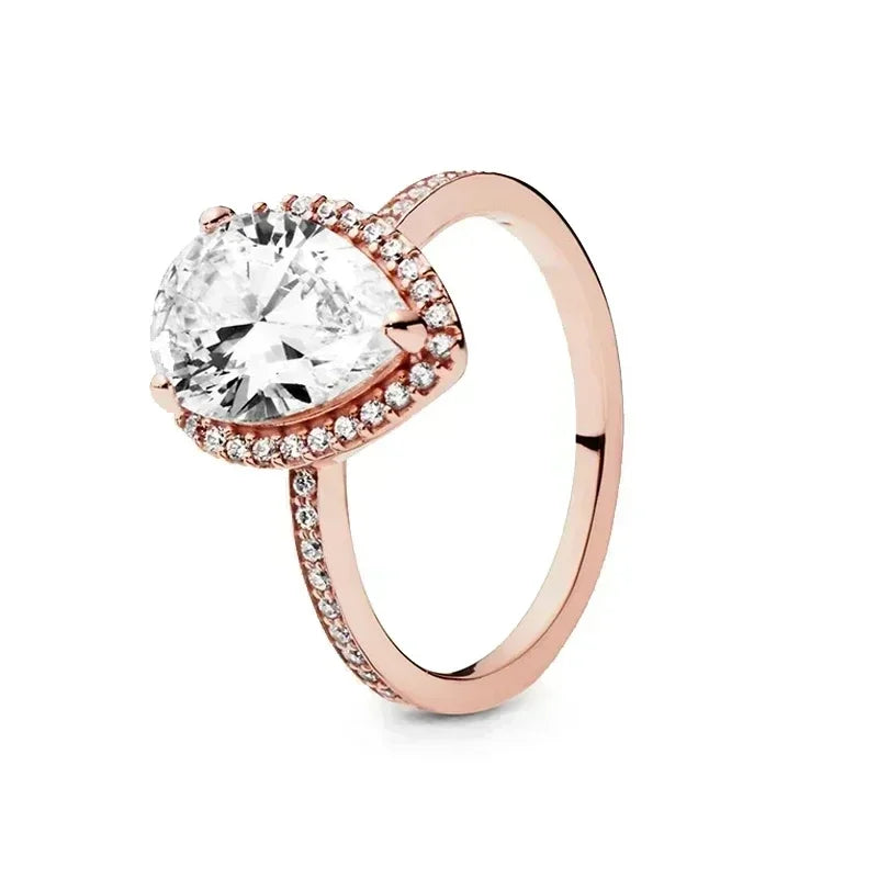 Classic 925 Sterling Silver Heart Crown Circular Ring | Elegant Light Luxury Jewelry Gift for Women