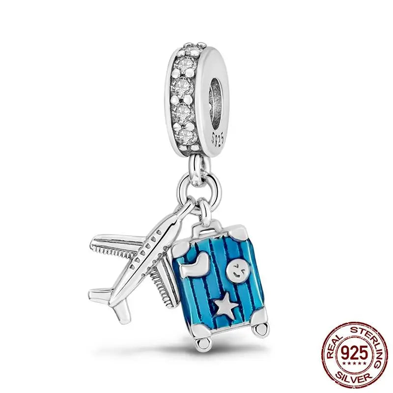 Hot Sale 925 Sterling Silver Moments Keychain Charm | Fit Original Bracelet Beads Women’s Elegant Jewelry Gift