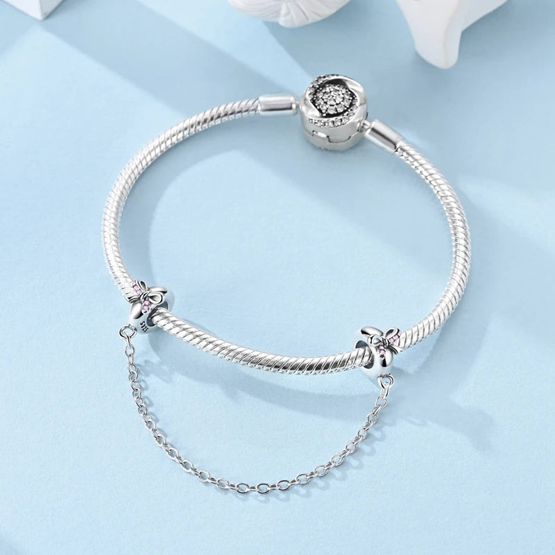 925 Sterling Silver Ballet Shoes & Perfume Bottle Charms | Bow Beads Fit Original Bracelet Pendant DIY Fine Jewelry for Women