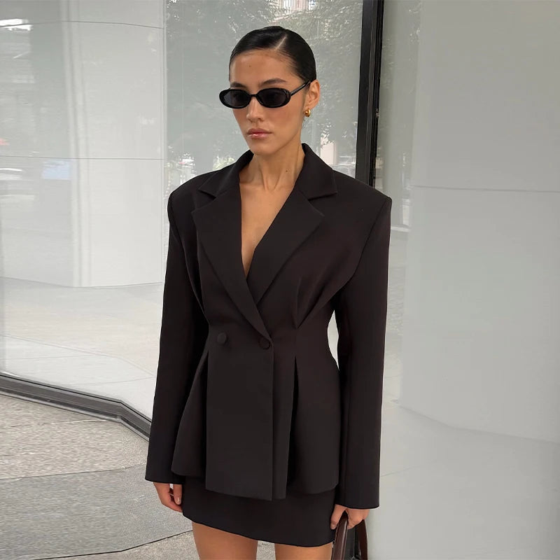Women’s Blazer & Trouser Set 🌸 Solid Lapel Coat Wide Leg Pants 2026 ✨