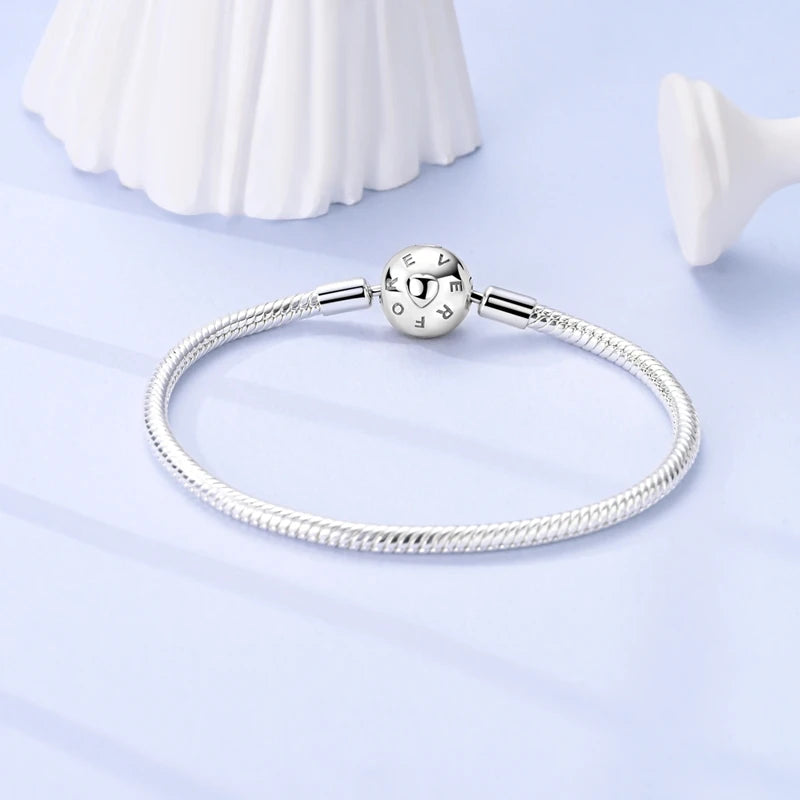 925 Sterling Silver Rainbow Leather Braided Bracelet | Eternal Love Stars & Moon Charm – DIY Women’s Beaded Jewelry Gift