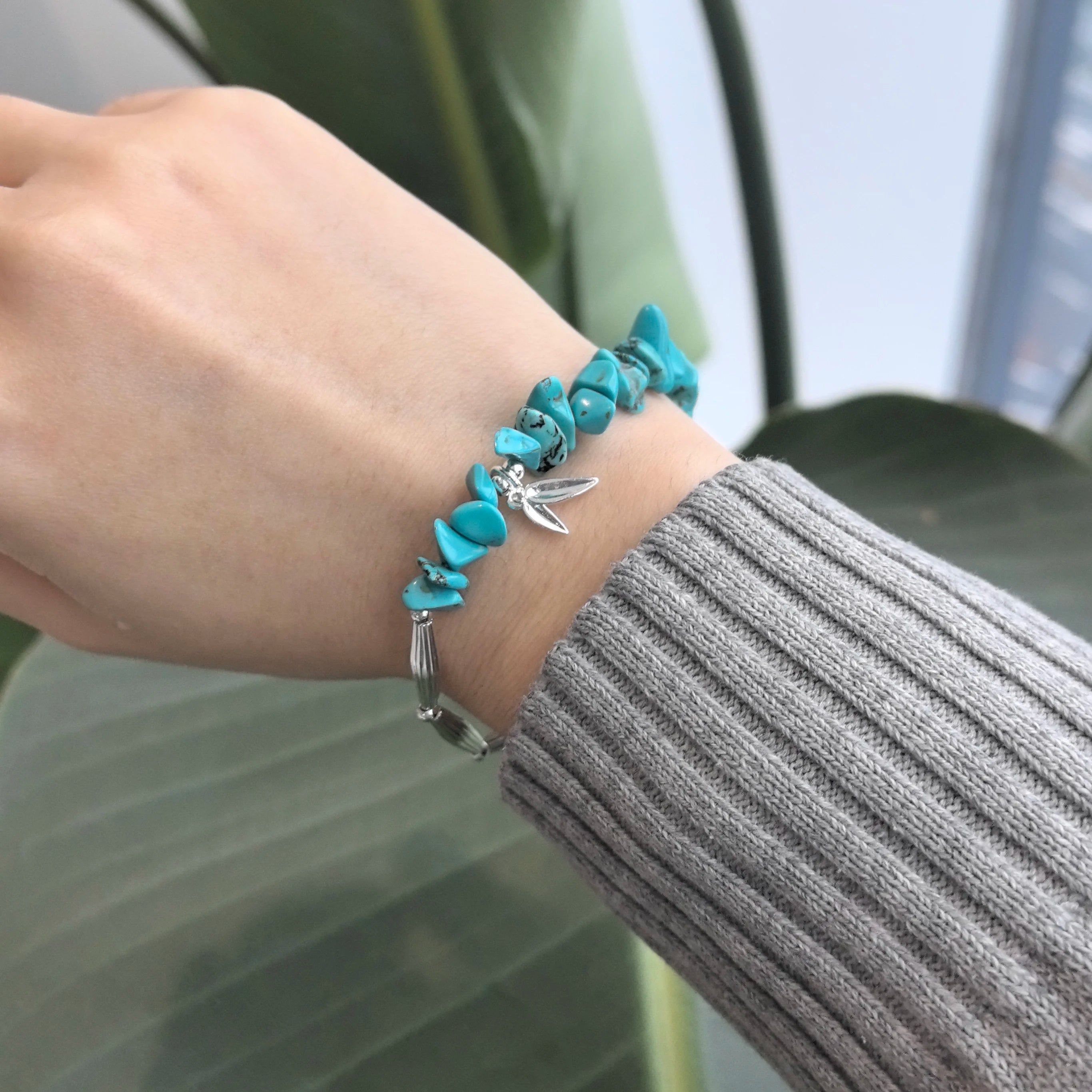 925 Sterling Silver Green Leaf Bracelet | Elegant Nature-Inspired Bangle for Women Girls Fashion Jewelry Gift