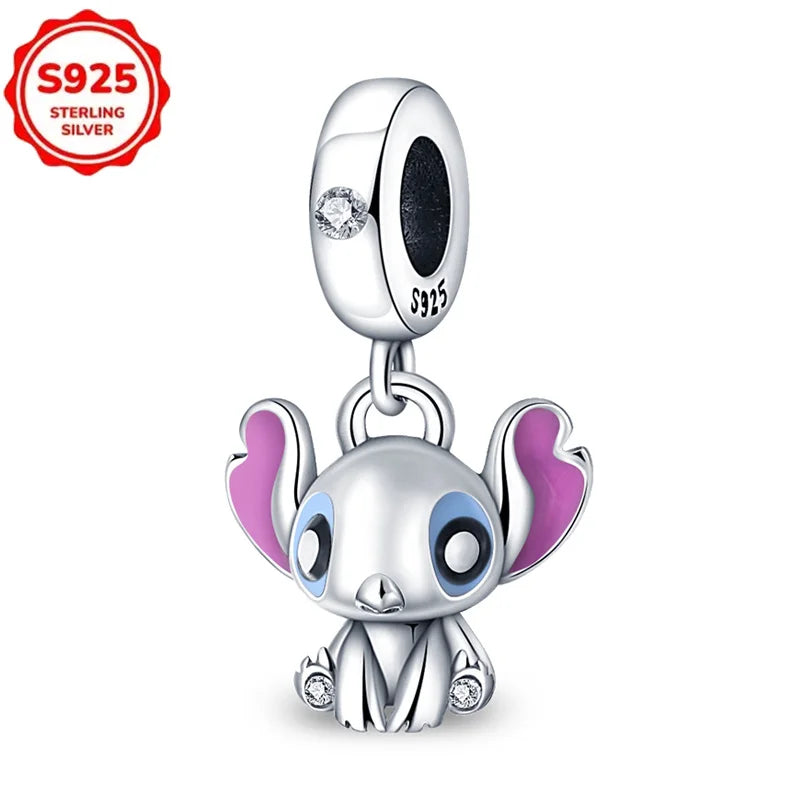 New Disney 925 Sterling Silver Cheshire Cat & Dumbo Charms – Original Bracelet Beads DIY Pendant Halloween Jewelry Gift