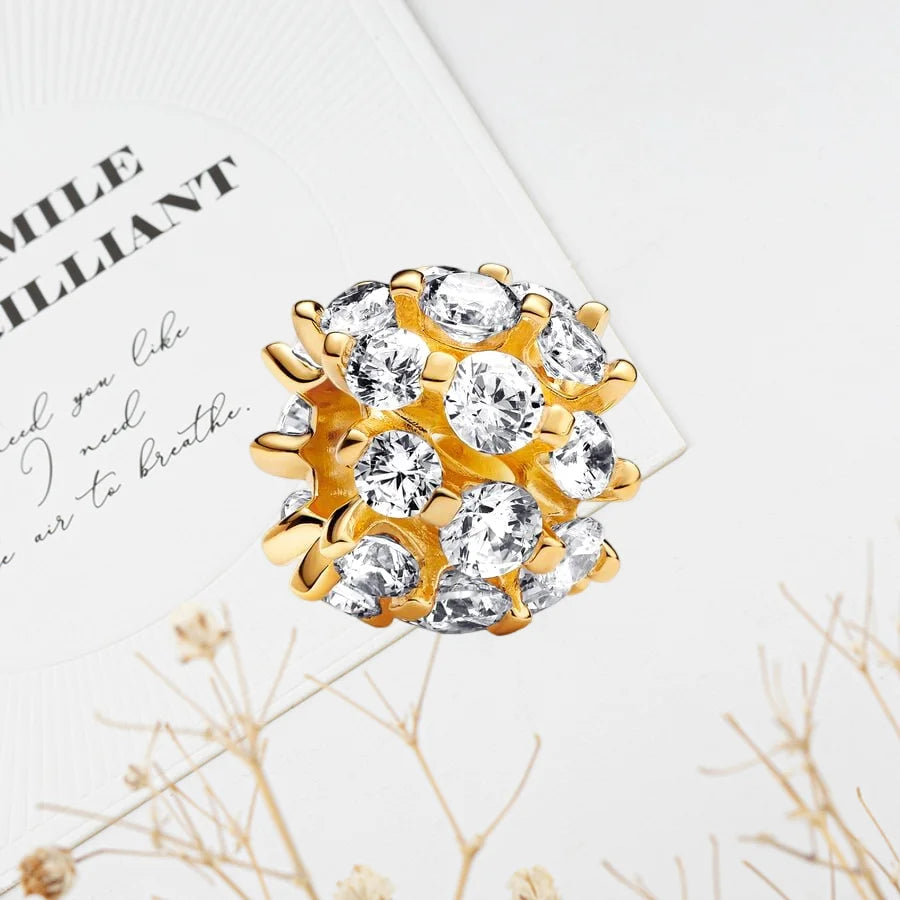 Hot Sale Gold Plated Heart & Chinese Dragon Charm Beads | Fashion Jewelry for Original Silver Bracelets