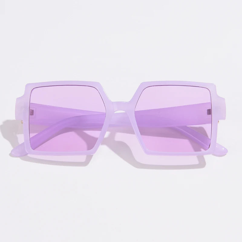 1/2pcs Vintage Large Frame Square Sunglasses for Women – Retro Brand Big Frame Sun Glasses | Black Fashion Gradient Eyeglasses