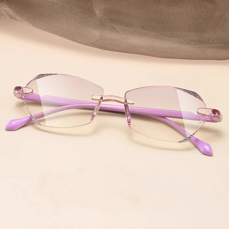 New Diamond Cut High Definition Reading Glasses – Men & Women Far-Sighted Hyperopia Eyewear | Classic Rimless Presbyopia Eyeglasses
