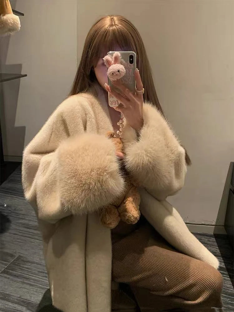 Women’s Faux Mink Fur Coat – Thick Loose Winter Jacket | Y2K Fashion Streetwear Outerwear